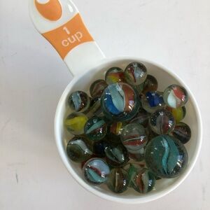 🛍️5/💲20🛍️ Vintage glass marbles 350g (lot #1)